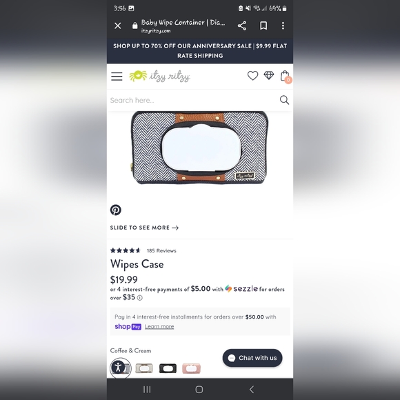 Itzy Ritzy Convertible Diaper Bag in Coffee and Cream - Picture 7 of 11